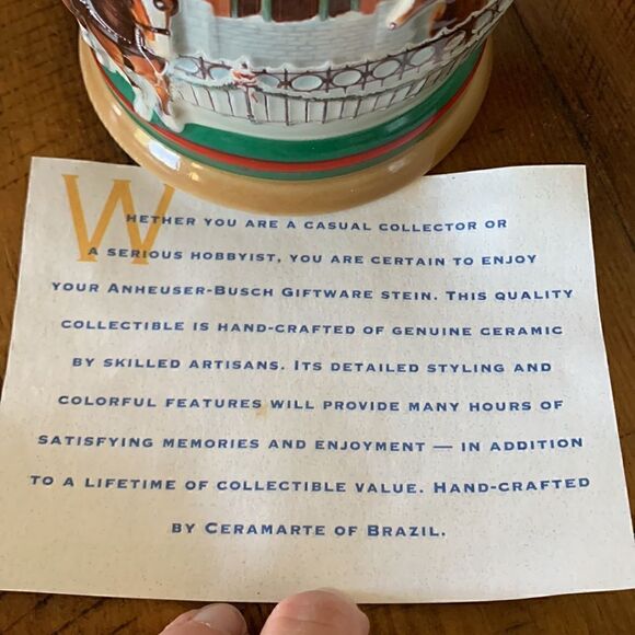 1997 Budweiser Beer 3D Stein HOME FOR THE HOLIDAYS Clydesdales Christmas Mug - Picture 9 of 11